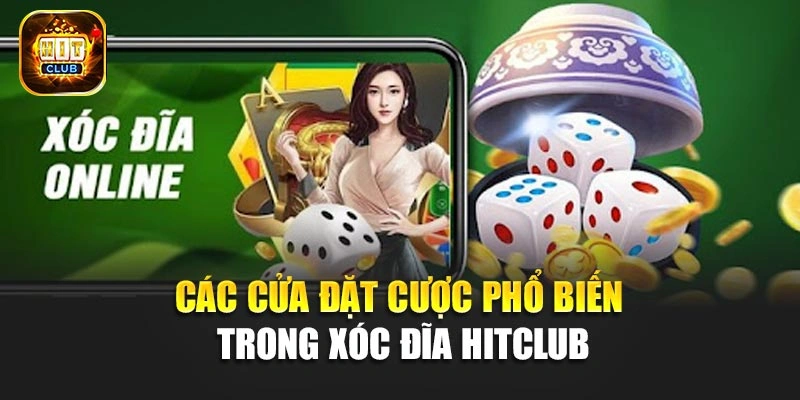 Các cửa đặt cược phổ biến trong xóc đĩa Hitclub